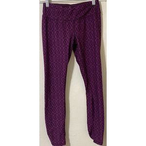 Prana Women's Size Small Fuchsia Purple Geometric Yoga Leggings 26" x 27"
